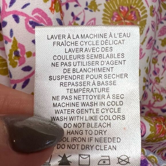 Maison d’Amelie short sleeve button down boho top 🌺 floral 🌺 size XS - Picture 2 of 6